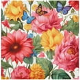 thumbnail image 1 of Flowers Butterflies Cloth Napkins Set of 4,20x20 Inches Napkins Cloth Washable Reusable Soft for Dinner,Wedding,Parties,Home Dinner,Tableative Decor Gift, 1 of 7