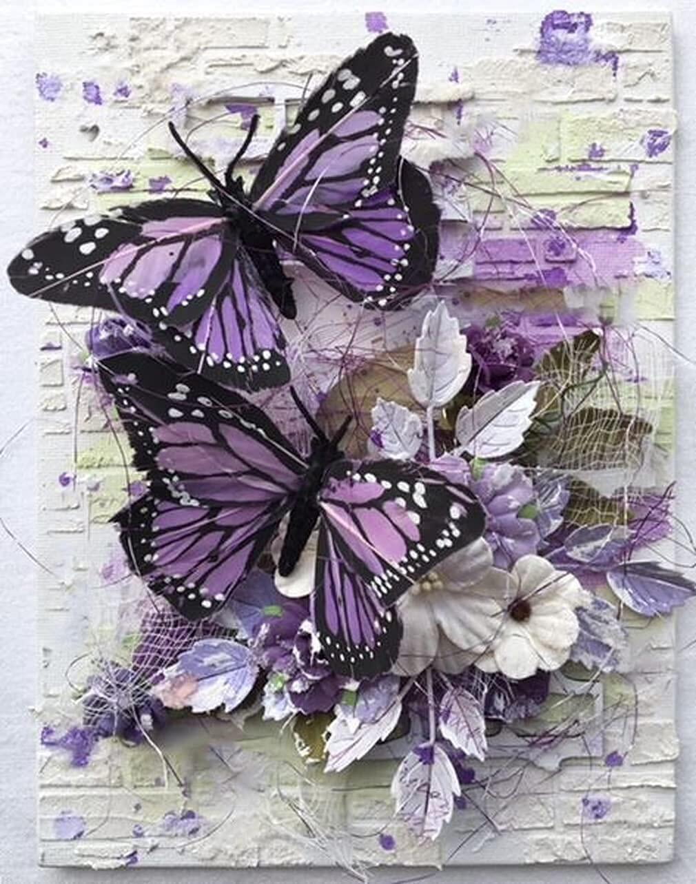 Flowers Butterfly Diamond Painting Kits for Adults Beginners 12 X