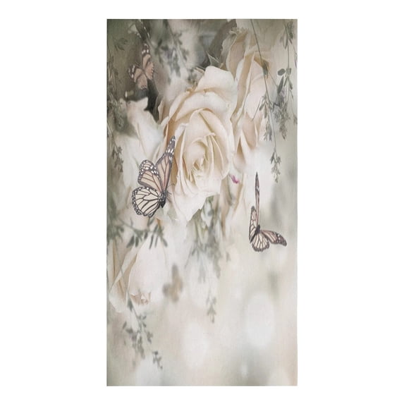 Flowers Butterfly Pink Microfiber Towel Absorbent Kitchen Cleaning Cloth Dish Towel Household Cleaning Towel