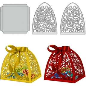 Flowers Candy Boxes Metal Die Cuts 3D Candy Boxes Cut Dies Metal Stencils Metal Cutting Dies for Card Making Embossing Tool Stencil Scrapbooking DIY Craft Album Paper Card Decor