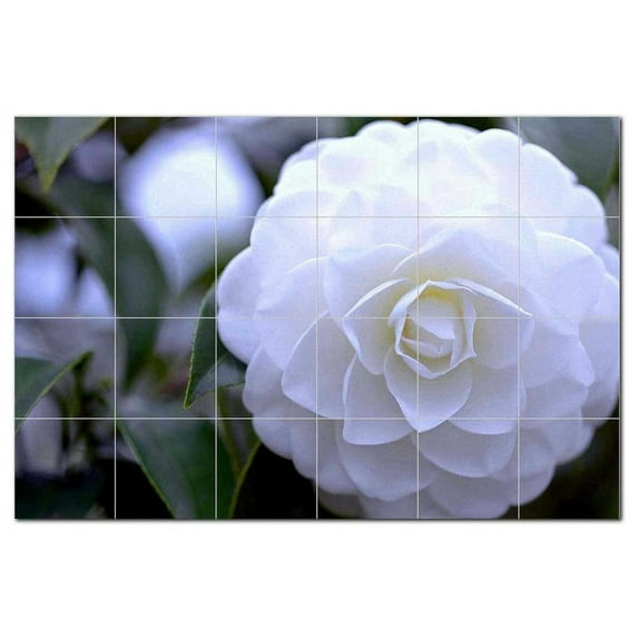 Flowers Ceramic Tile Mural Kitchen Backsplash Bathroom Shower, 402265-S64