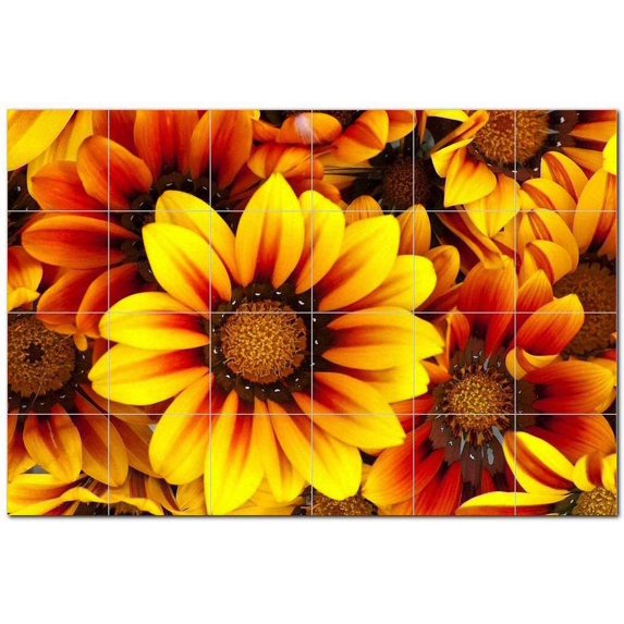 Flowers Ceramic Tile Mural Kitchen Backsplash Bathroom Shower, 402296-M64