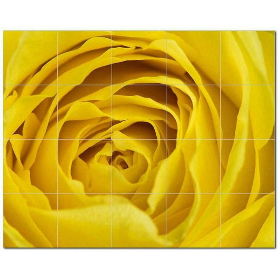 Flowers Ceramic Tile Mural Kitchen Backsplash Bathroom Shower, 402305-XL54