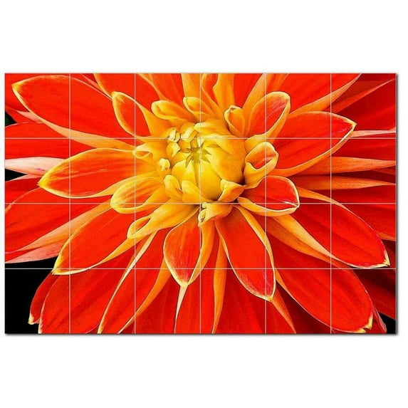 Flowers Ceramic Tile Mural Kitchen Backsplash Bathroom Shower, 402351-M64