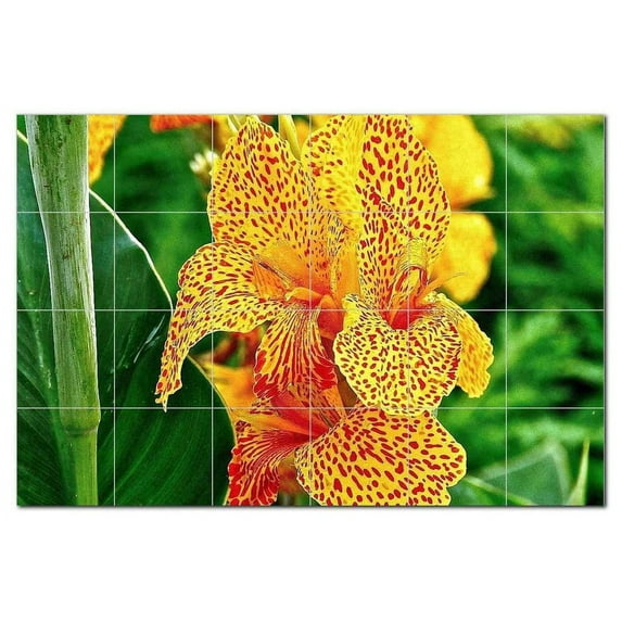 Flowers Ceramic Tile Mural Kitchen Backsplash Bathroom Shower, 402444-L64