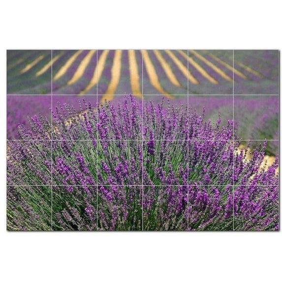 Flowers Ceramic Tile Mural Kitchen Backsplash Bathroom Shower, 402507-S64