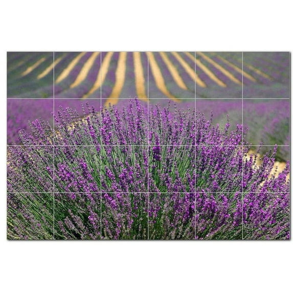 Flowers Ceramic Tile Mural Kitchen Backsplash Bathroom Shower, 402507-XL64