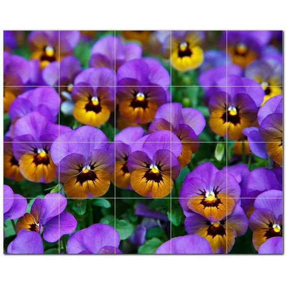 Flowers Ceramic Tile Mural Kitchen Backsplash Bathroom Shower, 402527-L54