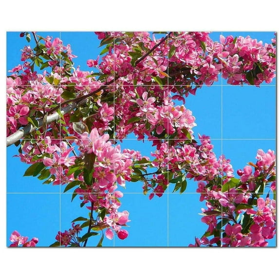 Flowers Ceramic Tile Mural Kitchen Backsplash Bathroom Shower, 402570-S54