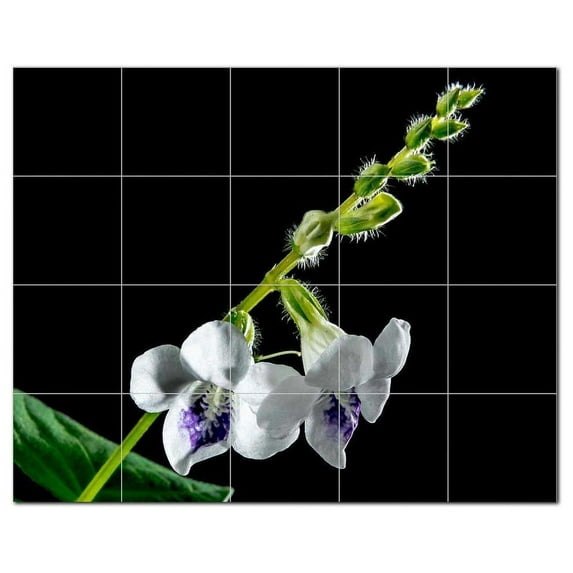 Flowers Ceramic Tile Mural Kitchen Backsplash Bathroom Shower, 402592-L54