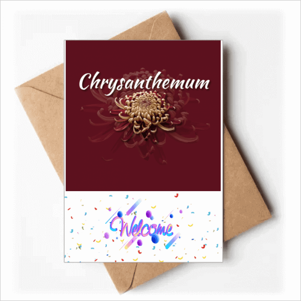 Flowers Chrysanthemums Blossom Beautifully Welcome Back Greeting Cards Envelopes Blank
