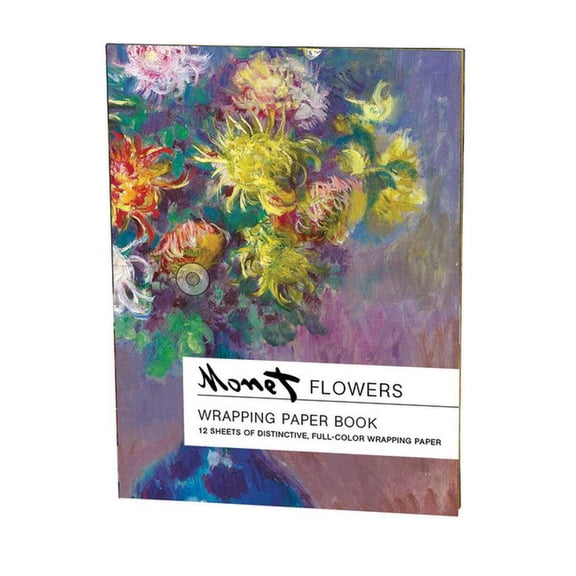 Teneues - Wrapping Paper Book: Claude Monet Flowers, Folded Into a Book, Paperback, Large Format, 12 Pages, 6 Designs: B, (Hardcover)