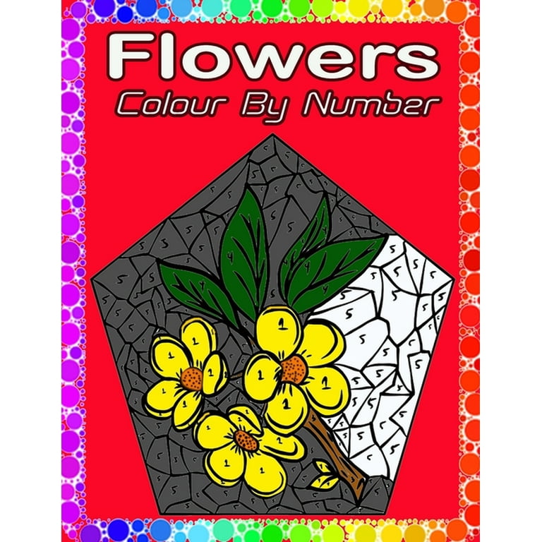 Spring Color By Numbers Adult Coloring Book: A Large Print and