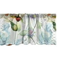 thumbnail image 1 of Flowers Colorful Window Valance, Nature Garden Scene Watercolor Print Soft Springtime Vibes, Curtain Valance for Kitchen Bedroom with Rod Pocket, 54" X 18", Green Pale Blue and Orange, by Ambesonne, 1 of 2
