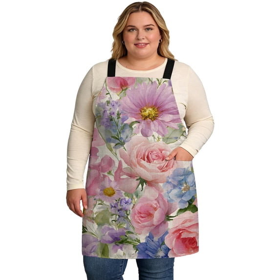 Flowers Cooking Aprons for Men with 2 Pockets, 39