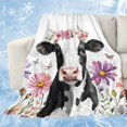 thumbnail image 1 of Flowers Cow Cooling Blanket,Lightweight Breathable Summer Throw Blanket with Double Sided Cold Effect,Spring Botanical Floral Plants Butterfly Picnic Blankets Bed Sheet for Hot Sleepers 30"x40", 1 of 8