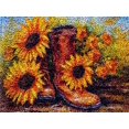 thumbnail image 1 of Flowers Cowboy Boots Latch Hook Kits Rug DIY Cushion Tapestry Making Crochet Hook Mat Making Kits Color Preprinted Pattern Canvas DIY Carpet Needlework Crochet Kits 52x38cm (series-47), 1 of 7
