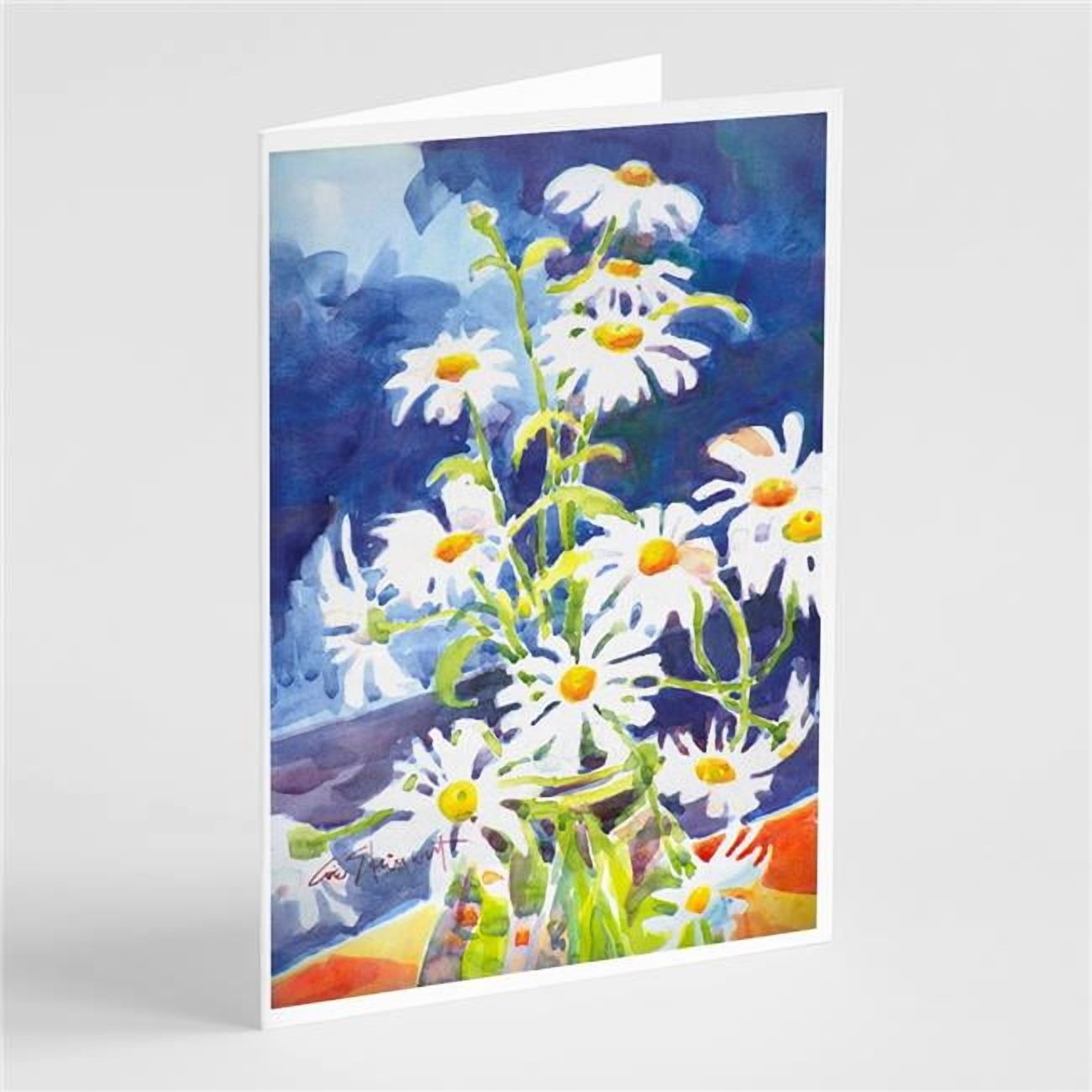 Flowers Daisy Greeting Cards & Envelopes - Pack of 8