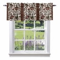 thumbnail image 1 of Flowers Dance Valance Curtain for Windows Abstract Red Green Dots Floral Leaf Dances Beige Rod Pocket Curtain Valances Short Window Treatments for Kitchen Bathroom Laundry Basement 42 x 12 Inch, 1 of 9