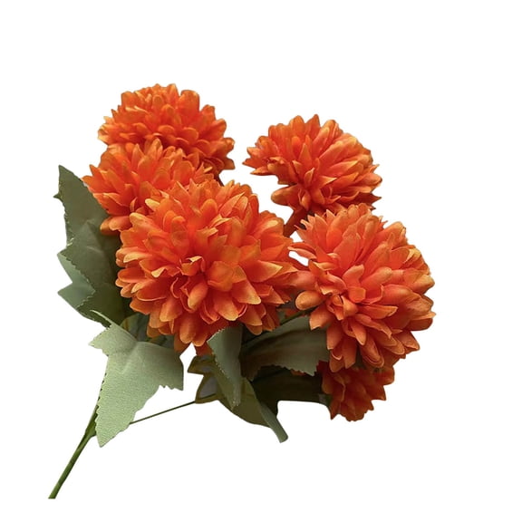 Flowers Day of The Dead Bouquet Decorative Flowers for Halloween and All Souls' Day Display, 30×7 cm, Orange