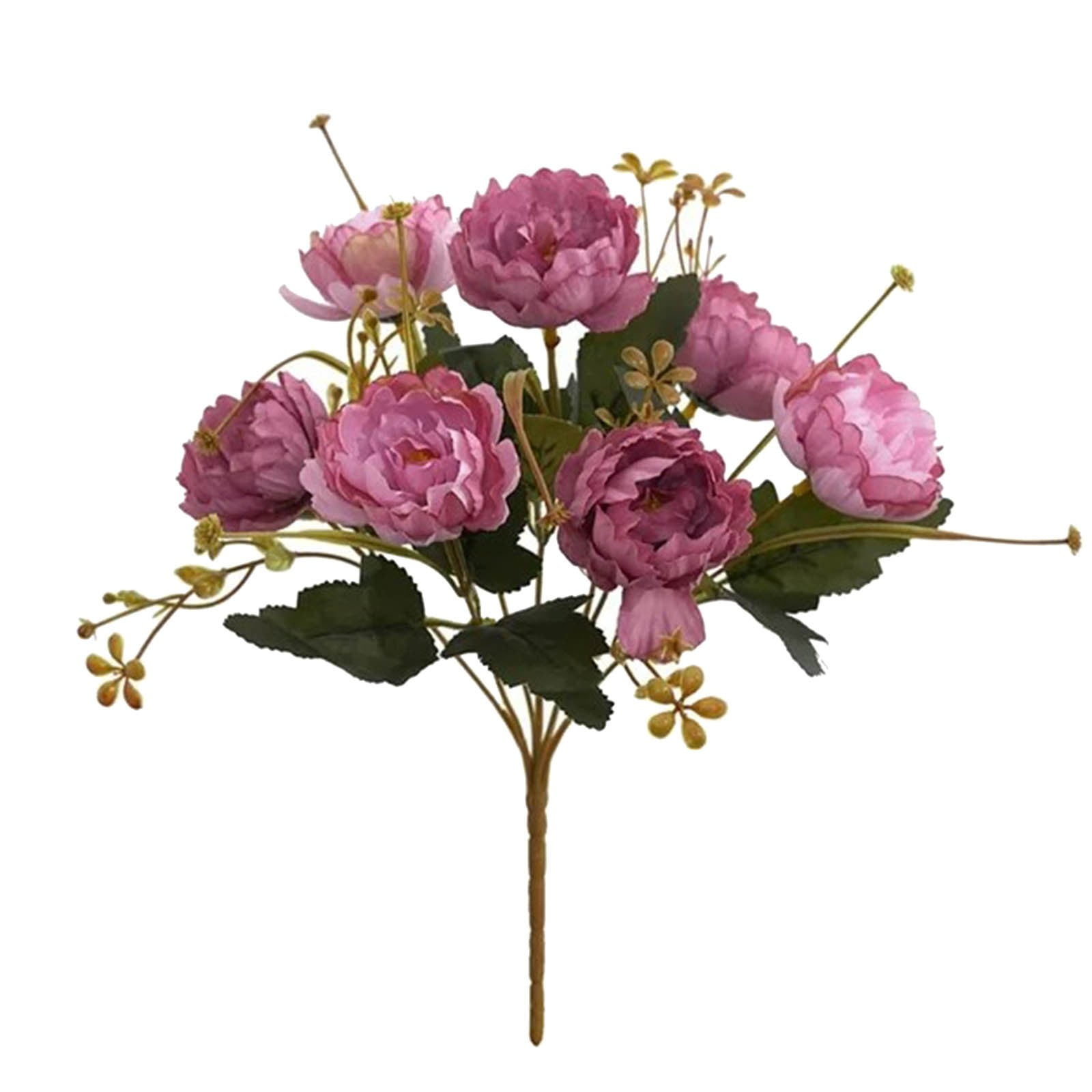 Flowers Decorative Flower Vase 7 Head European Imitation Flower Rose
