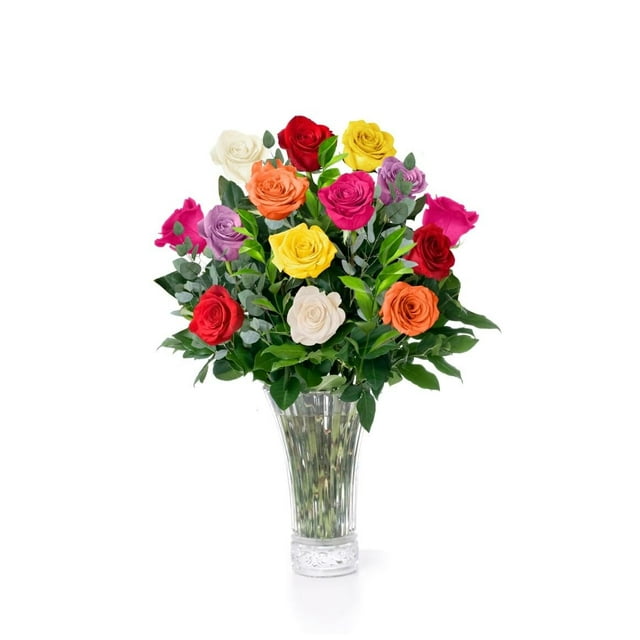 Flowers Delivery NextDay Delivery 12 Assorted Roses Flower