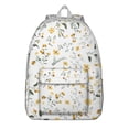 thumbnail image 1 of Flowers Design Backpack for School College Teens Adults, Large Capacity Bookbag with Laptop Sleeve, Durable Commuting Travel Backpack, Sunflower Floral Print Unisex Gift Idea for Work or College, 1 of 5