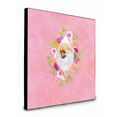 thumbnail image 1 of Carolines Treasures CK4170UP88 8 x 8 x 0.625 in. Pomeranian No.2 Pink Flowers Artwork Panel Wall Decor, 1 of 1