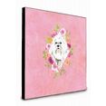 thumbnail image 1 of Carolines Treasures CK4223UP88 8 x 8 x 0.625 in. Maltese Pink Flowers Artwork Panel Wall Decor, 1 of 1