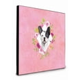 thumbnail image 1 of Caroline's Treasures CK4260UP88 Black and White Frenchie Pink Flowers Artwork Wall Panel, , multicolor, 1 of 1