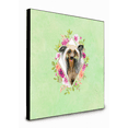 thumbnail image 1 of Carolines Treasures CK4290UP88 8 x 8 x 0.625 in. Chinese Crested Green Flowers Artwork Panel Wall Decor, 1 of 1