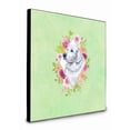thumbnail image 1 of Great Pyrenees Green Flowers Artwork Wall Panel, 1 of 1