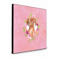 thumbnail image 1 of Carolines Treasures CK4232UP88 8 x 8 x 0.625 in. Vizsla Pink Flowers Artwork Panel Wall Decor, 1 of 1