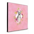 thumbnail image 1 of Carolines Treasures CK4269UP88 8 x 8 x 0.625 in. Blue Pit Bull Terrier Pink Flowers Artwork Panel Wall Decor, 1 of 1