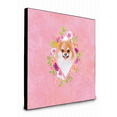 thumbnail image 1 of Caroline's Treasures Pomeranian #1 Pink Flowers Artwork Panel Wall-Decor, Multicolor, 1 of 1