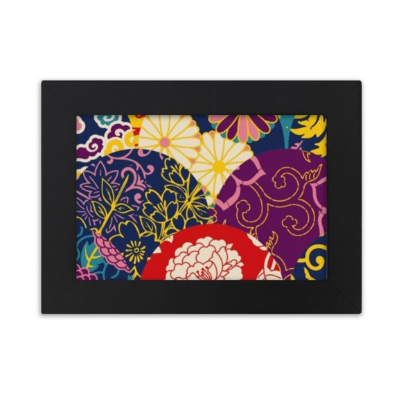 Flowers Dots Pattern Chinese Japanese Style Asia Desktop Photo Frame Ornaments Picture Art Painting