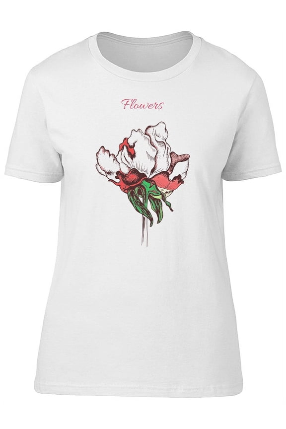 Flowers Dried Out White Rose T-Shirt Women -Image by Shutterstock, Female Large