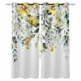 thumbnail image 1 of Flowers Eucalyptus Blackout Curtains for Bedroom Living Room Darkening Curtains 84 Inch Length 2 Panels Set Rustic Botanical Daisy Leaves Floral Window Curtain Window Treatment Grommet Drapes 52"x84", 1 of 9
