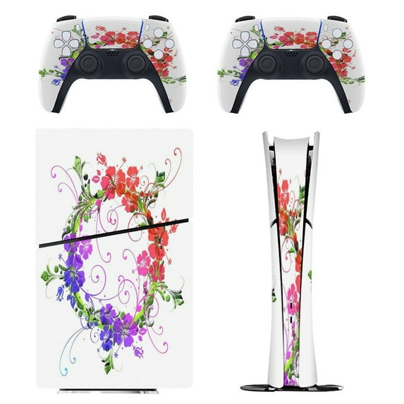 Flowers, Exotic, Tropical PS5/PS5 Slim Digital Disc Skin Sticker For Console And Controller Skins