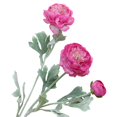 thumbnail image 1 of Flowers Fake Peonies Artificial Ranunculus Flowers 3 Heads Hot Pink Silk Flowers 20.47" for Faux Floral Arrangements Wedding Bouquets Floral Arrangements Home Table Centerpiece Spring Decorations, 1 of 9