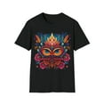 thumbnail image 1 of Flowers Feathers Floral Eyes Unisex Softstyle T-Shirt Boho Style, 1 of 3