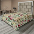 thumbnail image 1 of Ambesonne Flowers Flat Bedding Sheet Soft Top Sheet, Victorian Floral Pattern, Queen, Pink and Multicolor, 1 of 1