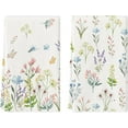 thumbnail image 1 of Flowers Floral Spring Kitchen Towels Dish Towels, 18x26 Inch Daily Seasonal Summer Dragonfly Decoration Hand Towels Set of 2, 1 of 6