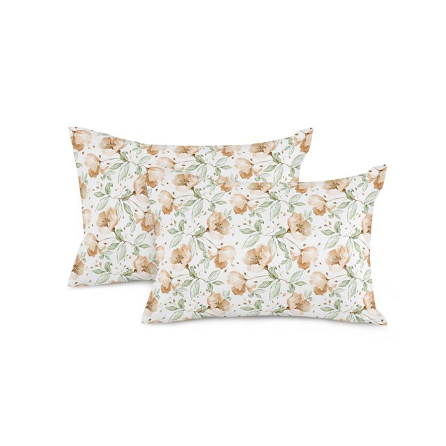 Flowers Florals Vintage 12x20 Pillow Covers Set of 2, Decorations