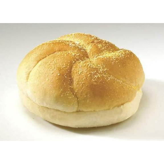 Flowers Foods European Bakers Corn Dusted White Kaiser Sandwich Bun, 4.5 Ounce - 6 per pack - 12 packs per case.