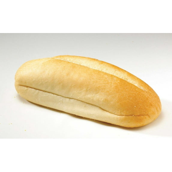Flowers Foods European Bakers Hinged Sliced White Sub, 7 inch - 6 per pack - 12 packs per case.