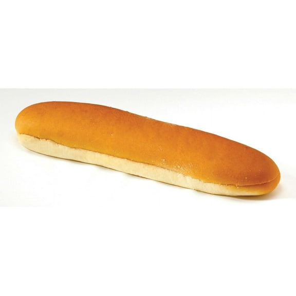 Flowers Foods European Bakers Sliced Foot Long Hot Dog Bun, 10 inch - 8 per pack - 8 packs per case.