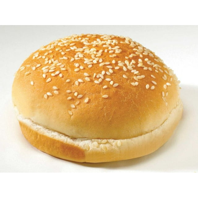 Flowers Foods European Bakers Sliced Sesame Hamburger Bun, 4 inch 12 per pack 8 packs per