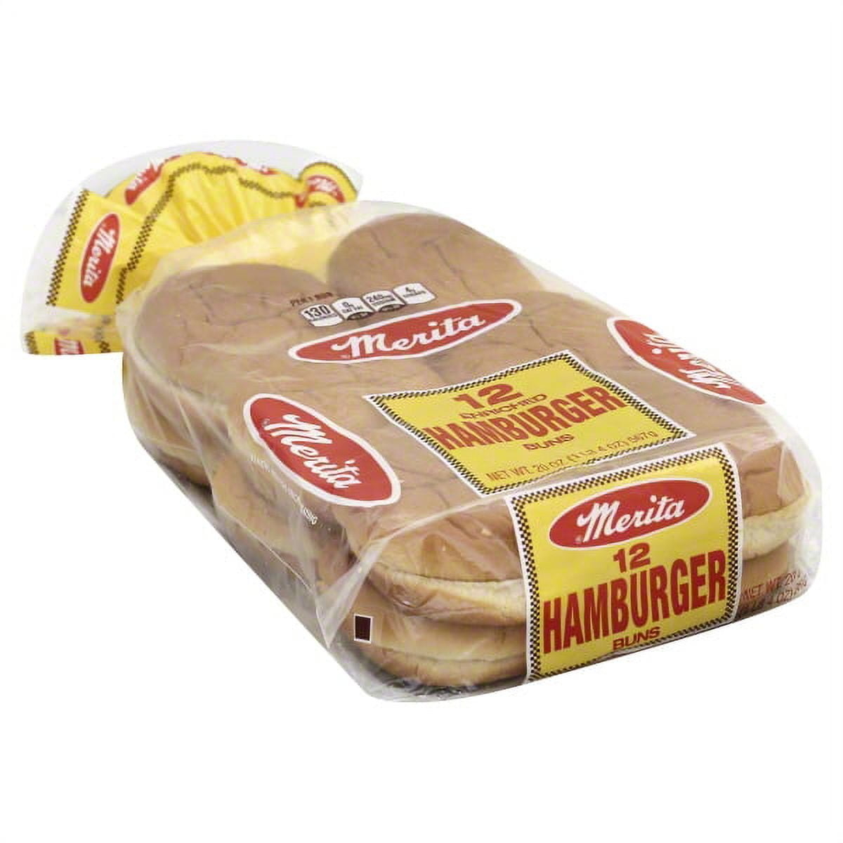 Flowers Foods Merita Hamburger Buns, 12 ea
