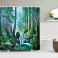 thumbnail image 1 of Flowers Forest Landscape Shower Curtain Bathroom Curtains Frabic Colorful Waterproof Bath Curtain for Bathroom 180X180cm, 1 of 5